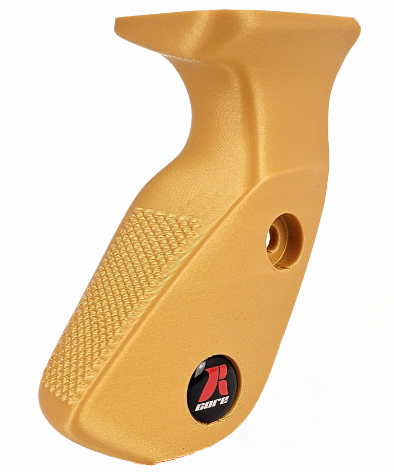 RCore Custom grips Master Mid with pyramidal antislip in Villain Finger Gold color