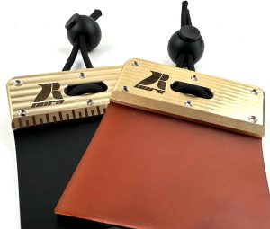 Cordovan and Vulcolan barebow tab